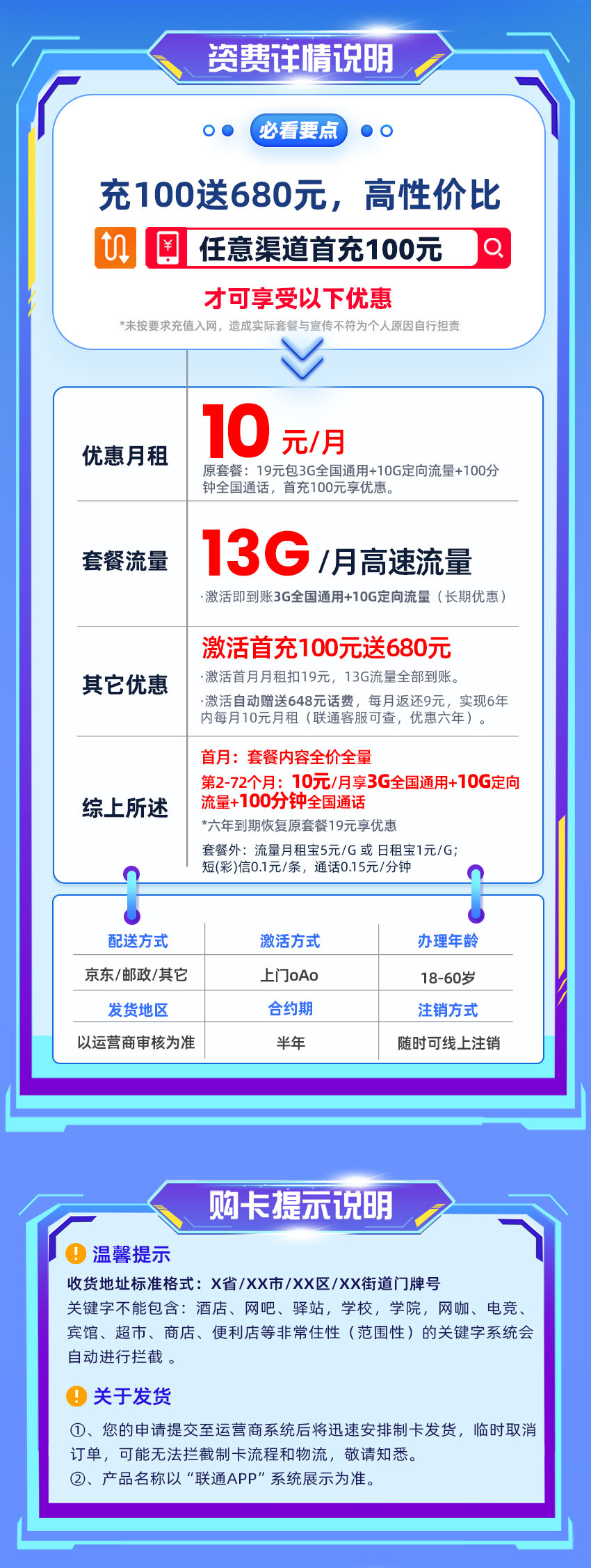 联通亲子卡10元/月享3G通用+10G定向流量+100分钟通话  第2张